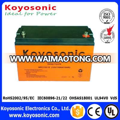 Long Life Solar Energy Storage Deep Cycle Battery 12V 110ah