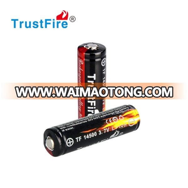 Lithium ion battery manufacturers TrustFire 14500 lithium battery,rechargeable battery power tool for electric toy